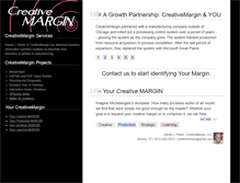 Tablet Screenshot of creativemargin.com